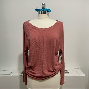 Long Sleeve Pink Top Loungewear Size Medium